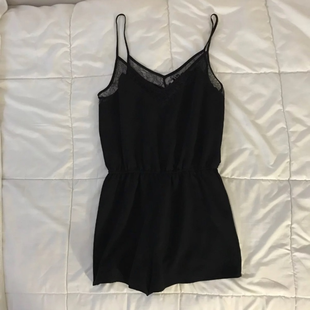 Lace Trim Romper